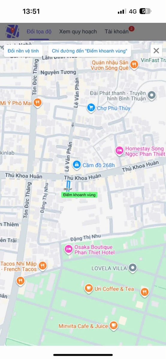 Bán lô đất thổ cư mặt tiền Thủ Khoa Huân, 285 m², Phan Thiết - Ảnh thu nhỏ 2