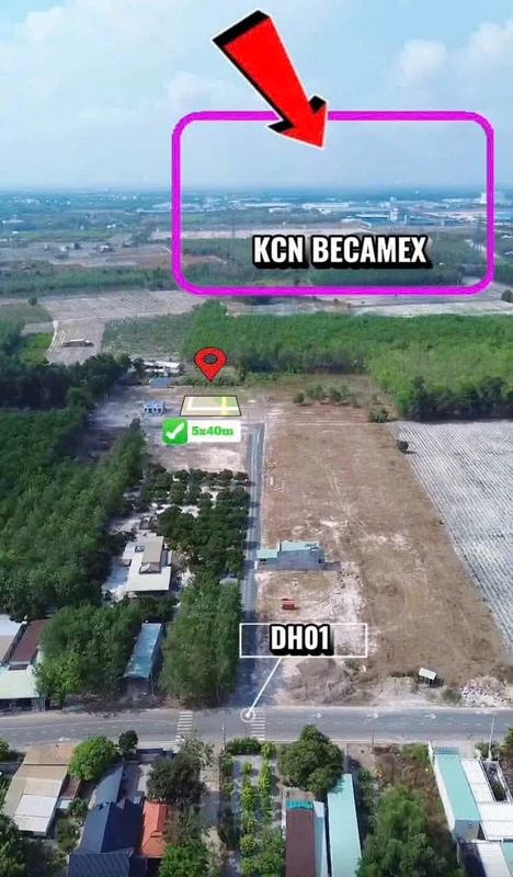 Bán đất nền 50m² gần KCN Becamex, Phường Minh Thành