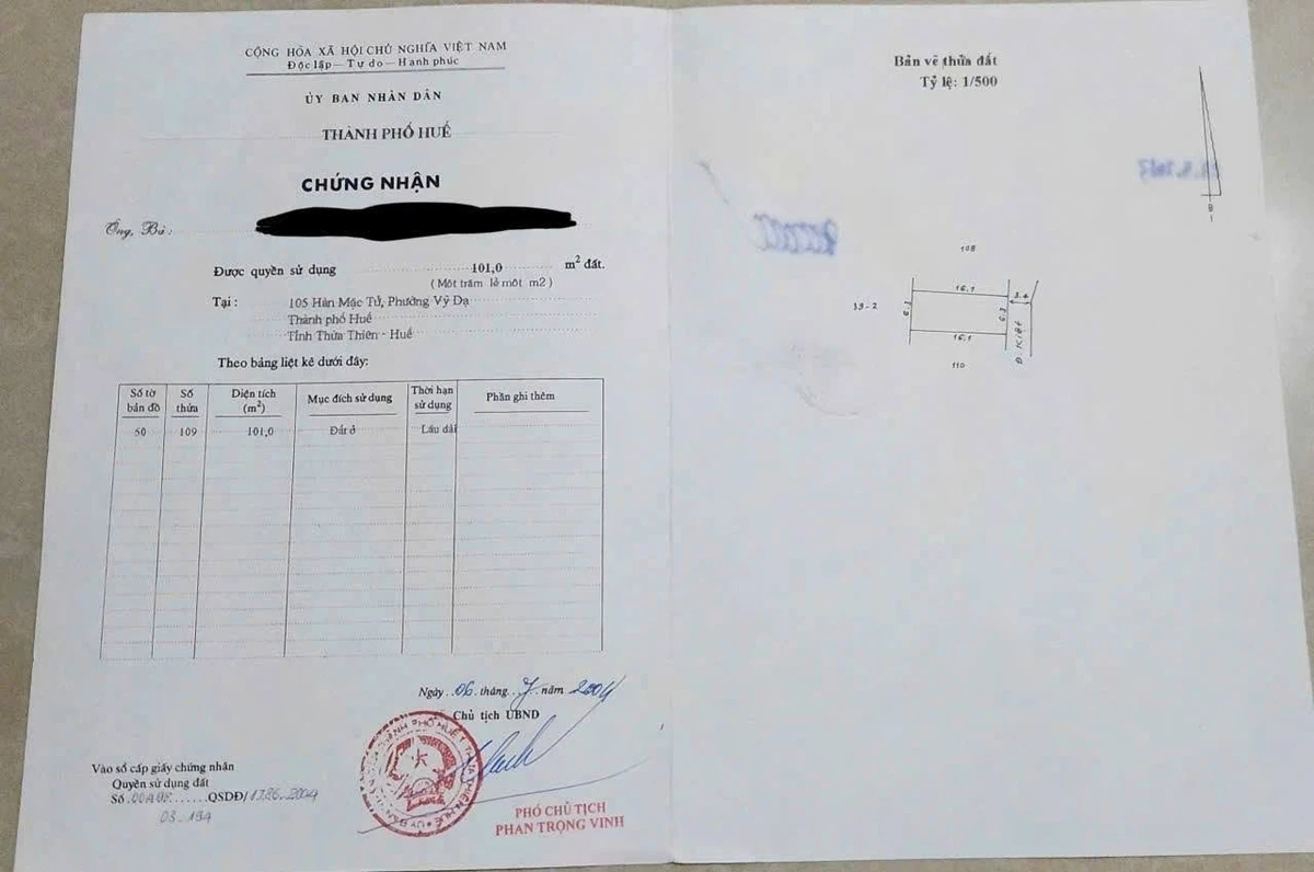 Bán đất kiệt 105m2 Hàn Mặc Tử, Huế 2,95 tỷ - Ảnh thu nhỏ 2