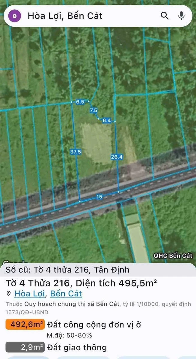 Đất nền Tân Định Bến Cát 185m² giá 1,2 tỷ - Ảnh thu nhỏ 4