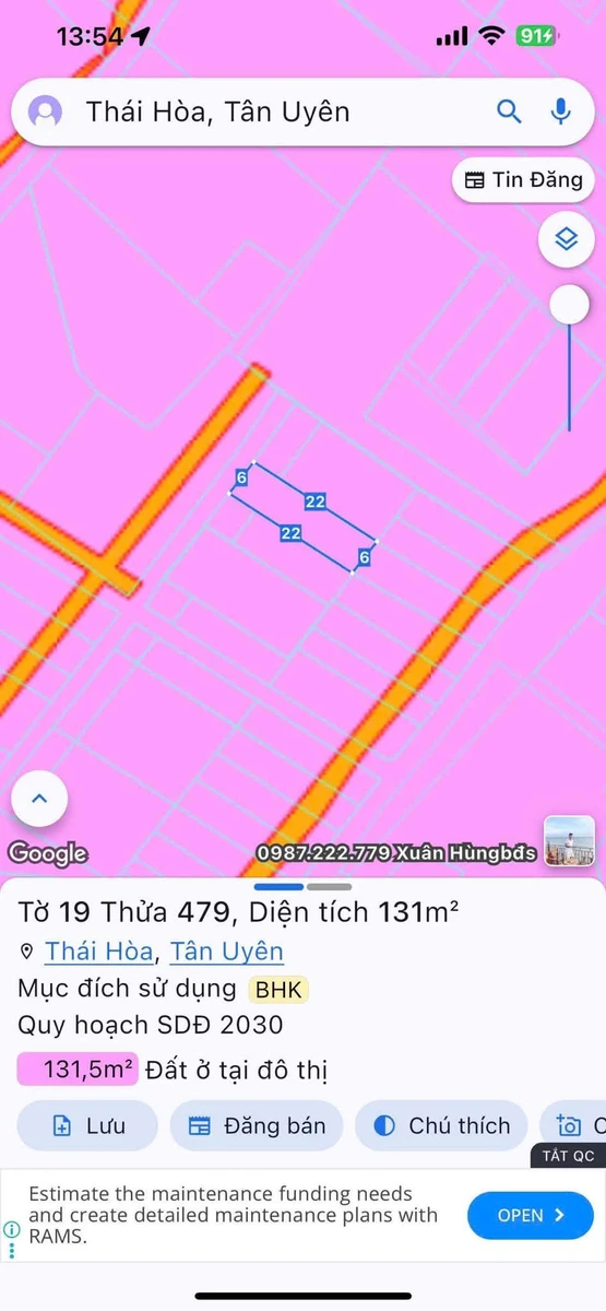 Bán đất sổ riêng 6x22 giá 1,39 tỷ gần Đại học FPT, Tân Đông Hiệp - Ảnh thu nhỏ 4