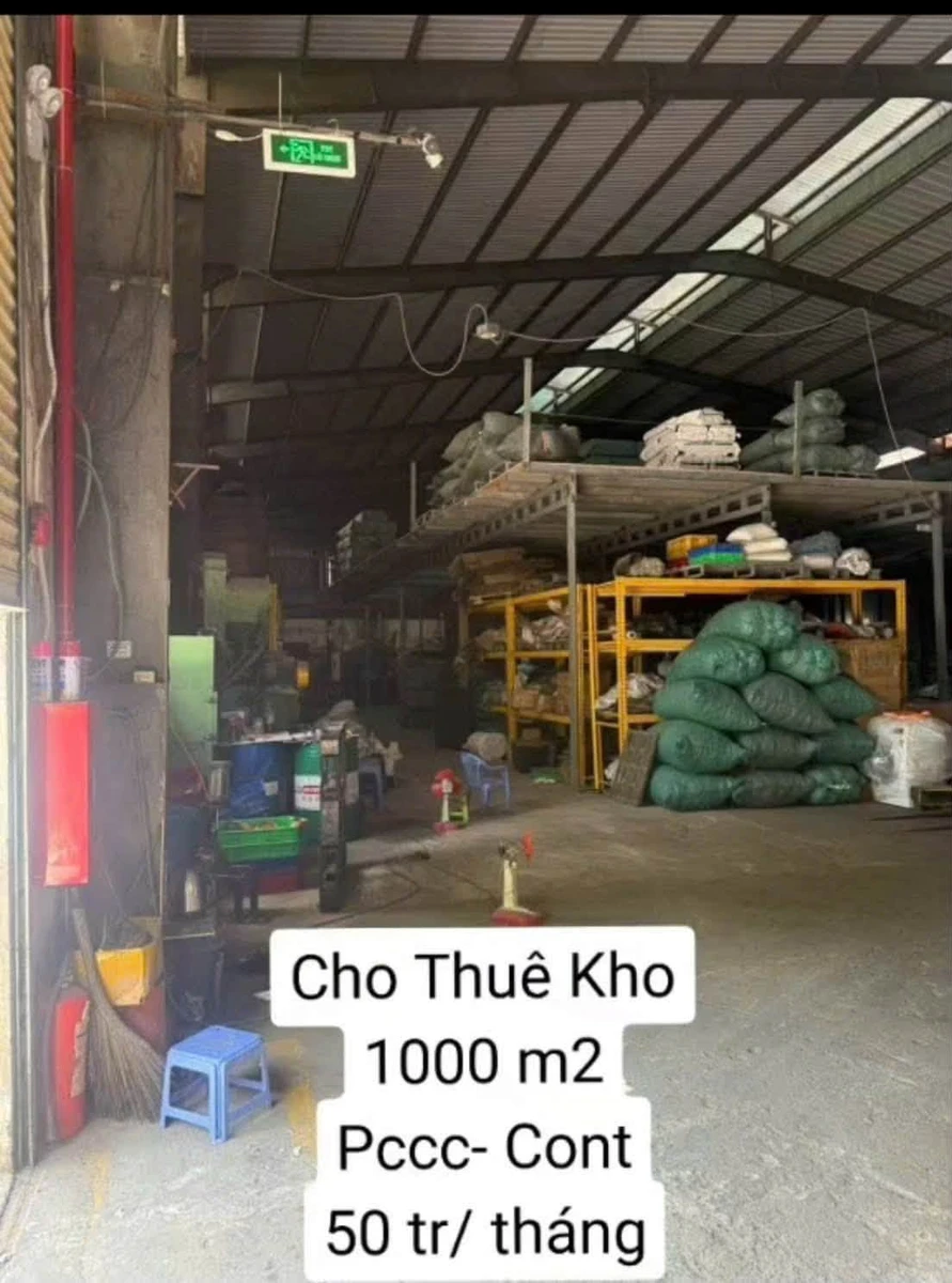 Cho thuê kho xưởng 1000 m² 50 triệu/tháng Bình Chánh - Ảnh thu nhỏ 2