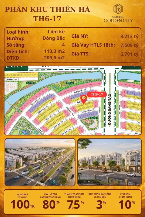 Nổi bật siêu phẩm xẻ khe TH6 - 17 như song lập mini 110m2, gần trục đường lớn Sáng Tạo - Ảnh thu nhỏ 3