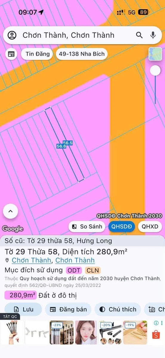 Bán đất mặt tiền 5x57m đường 239 Hồ Chí Minh 790 triệu - Ảnh thu nhỏ 3