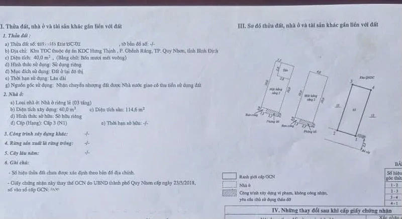 Bán nhà 3 tầng 115m² Quy Nhơn 3,8 tỷ
