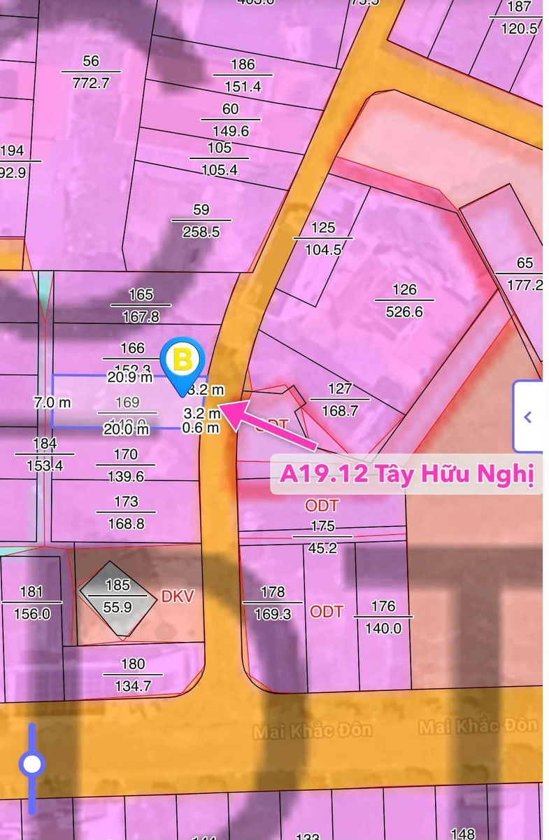 Bán đất dự án Tây Hữu Nghị 146 m², 1 tỷ 600 triệu - Ảnh 1