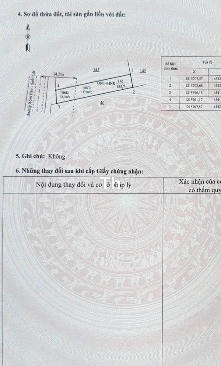 Bán đất thổ cư mặt tiền đường nhựa Hàm Liêm gần chợ Tân Nông 155m2 giá 890 triệu - Ảnh thu nhỏ 3