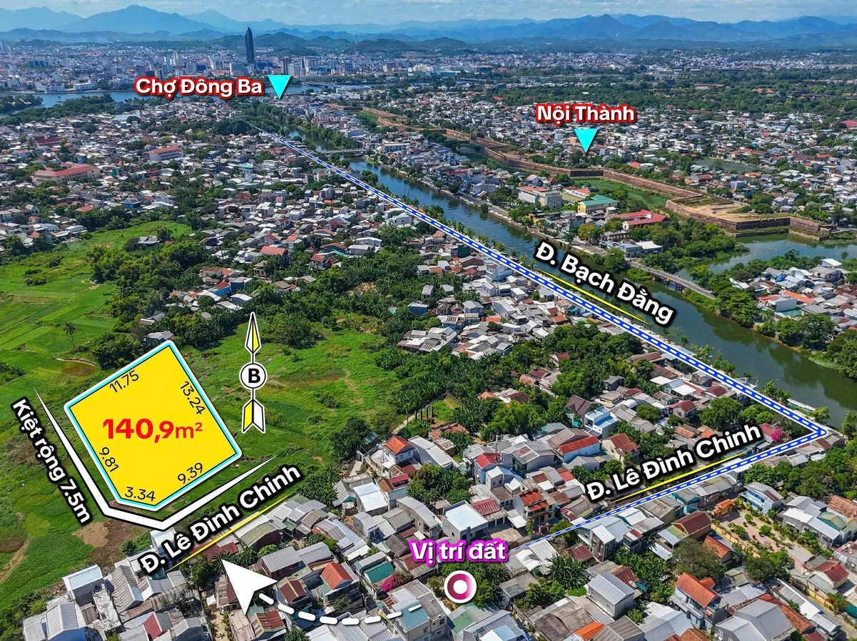Bán đất 2 mặt tiền Lê Đình Chính 141m² 2,65 tỷ - Ảnh thu nhỏ 2