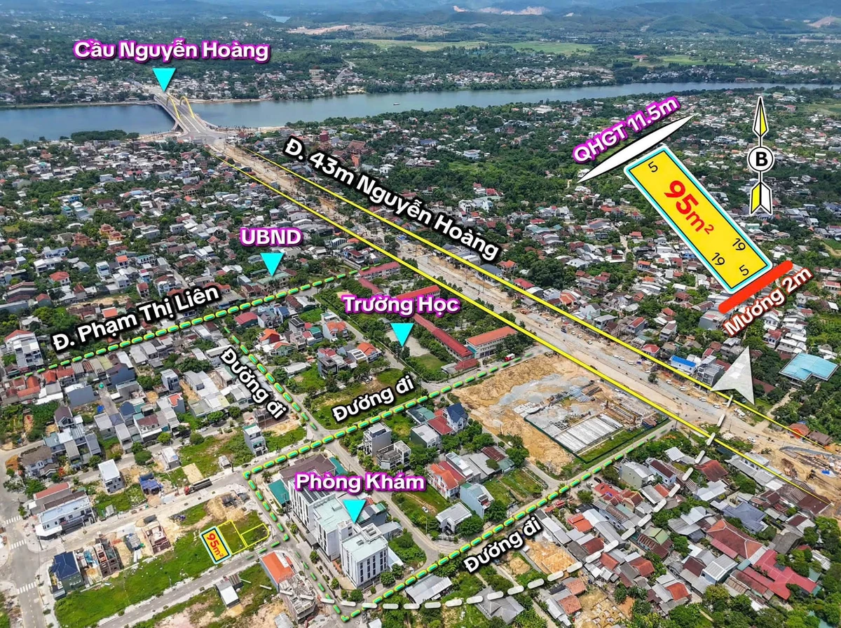 Bán lô đất 95m² KQH Kim Long Huế - 2.75 tỷ - Ảnh thu nhỏ 3