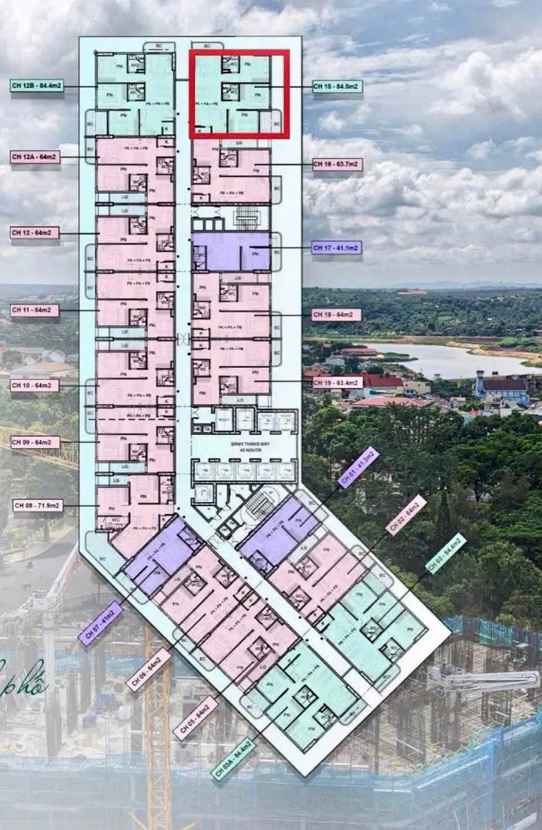 Bán căn hộ 3 phòng ngủ 85m² EcoPalace Buôn Ma Thuột, khoảng 4 tỷ - Ảnh thu nhỏ 4