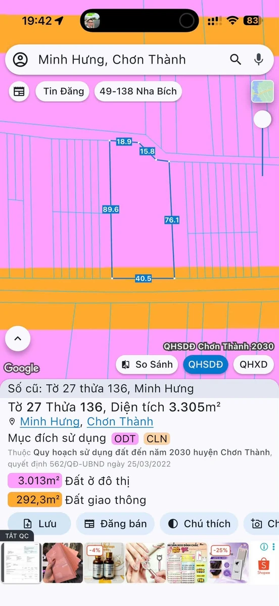 Bán đất mặt tiền Cao Bá Quát 516m2, Bình Chánh 550 triệu - Ảnh thu nhỏ 2